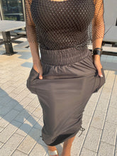 Load image into Gallery viewer, Black Windbreaker Skirt
